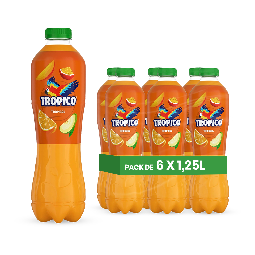 Tropico Tropical Flavor Pack 6 x 1.25L – Exotic Tropical Soda