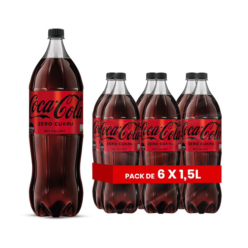 Coca-Cola Zero (EU) – Pack de 6 Bouteilles (6 x 1,5L) | Sans Sucres, G –  PROXIDIS PRO, image size:1000x1000