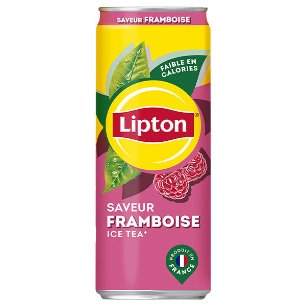 Lipton Ice Tea Framboise Pack 24 x 33CL Slim – Thé Glacé Saveur Framboise