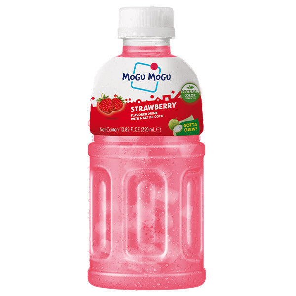 Mogu Mogu Strawberry – Pack de 24 x 32CL | Boisson Fraise avec Morceaux