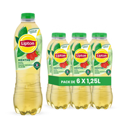 Lipton Ice Tea Menthe & Fraise Infusion Glacée Pack 6 x 1,25L – Thé Infusé Rafraîchissant