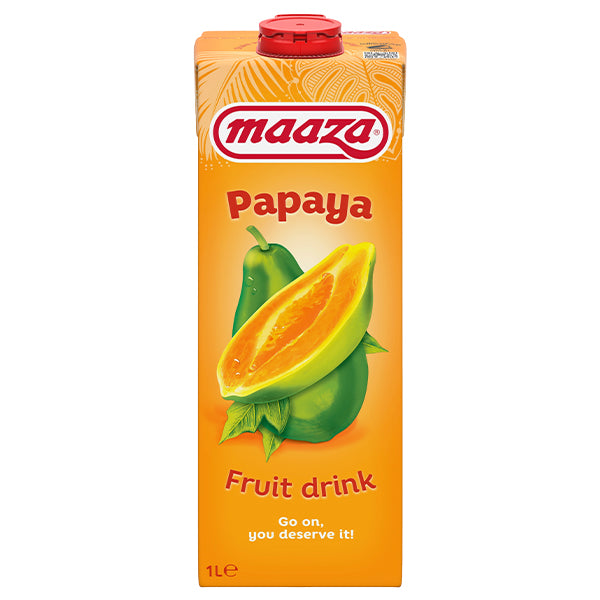Maaza Papaye – Pack de 12 x 1L | Boisson Fruitée Papaye
