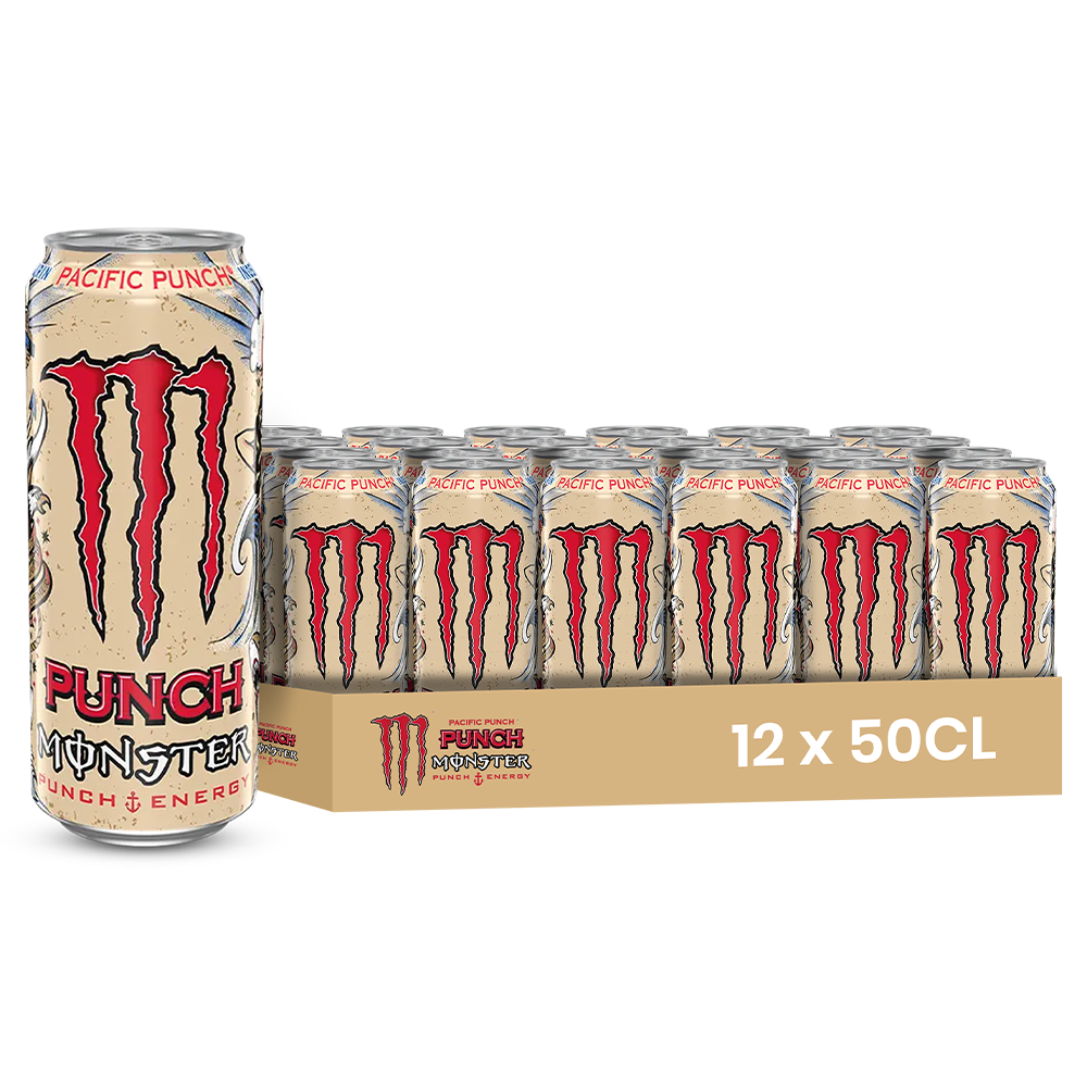 Juiced Monster Pacific Punch Pack 12 x 50CL – Punch Tropical Énergisant