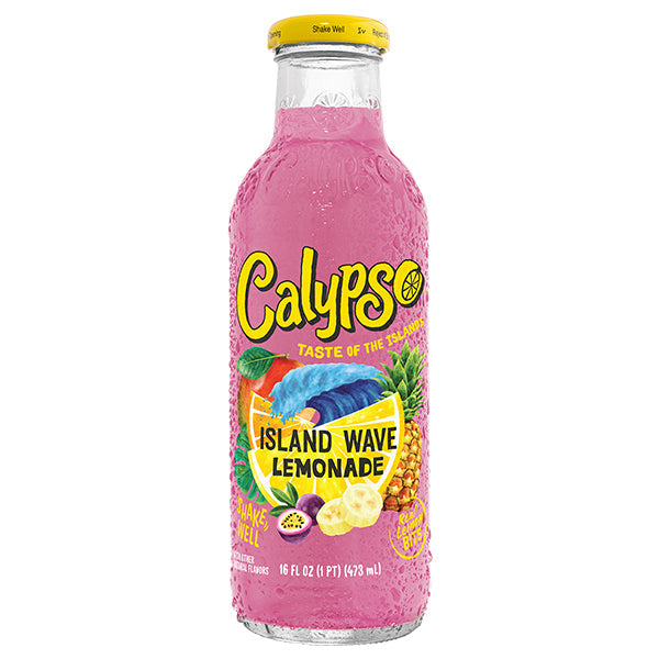 Calypso Island Wave Lemonade – Pack de 12 Bouteilles 473ML | Limonade Saveur Île Tropicale