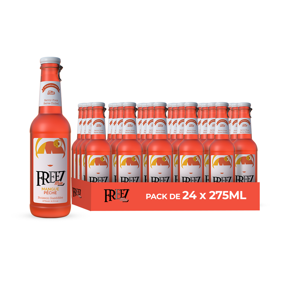 Freezmix Mangue & Pêche Pack 24 x 275ML – Boisson Saveur Fruité