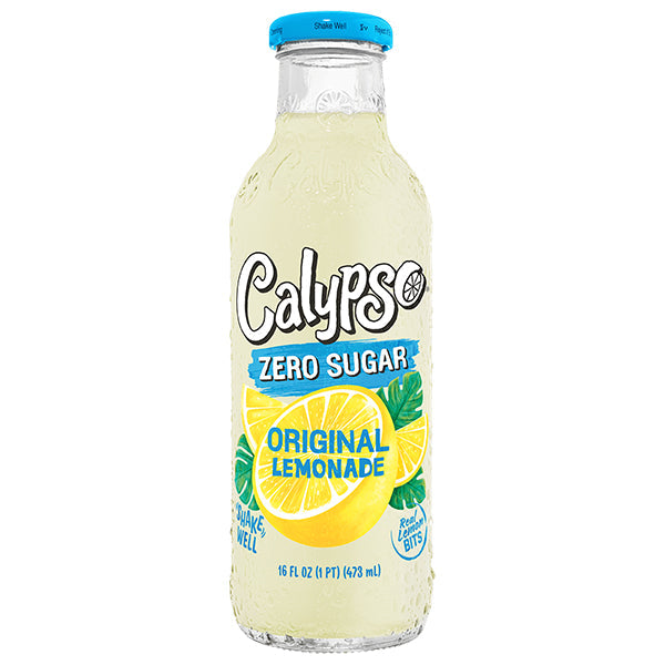 Calypso Original Lemonade Zero Sugar – Pack de 12 Bouteilles 473ML | Limonade Originale Sans Sucre