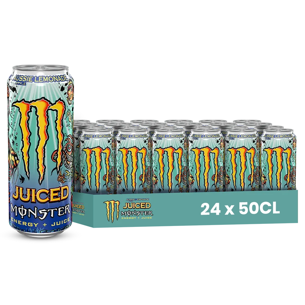 Juiced Monster Aussie Lemonade Pack 24 x 50CL – Saveur Limonade Australienne