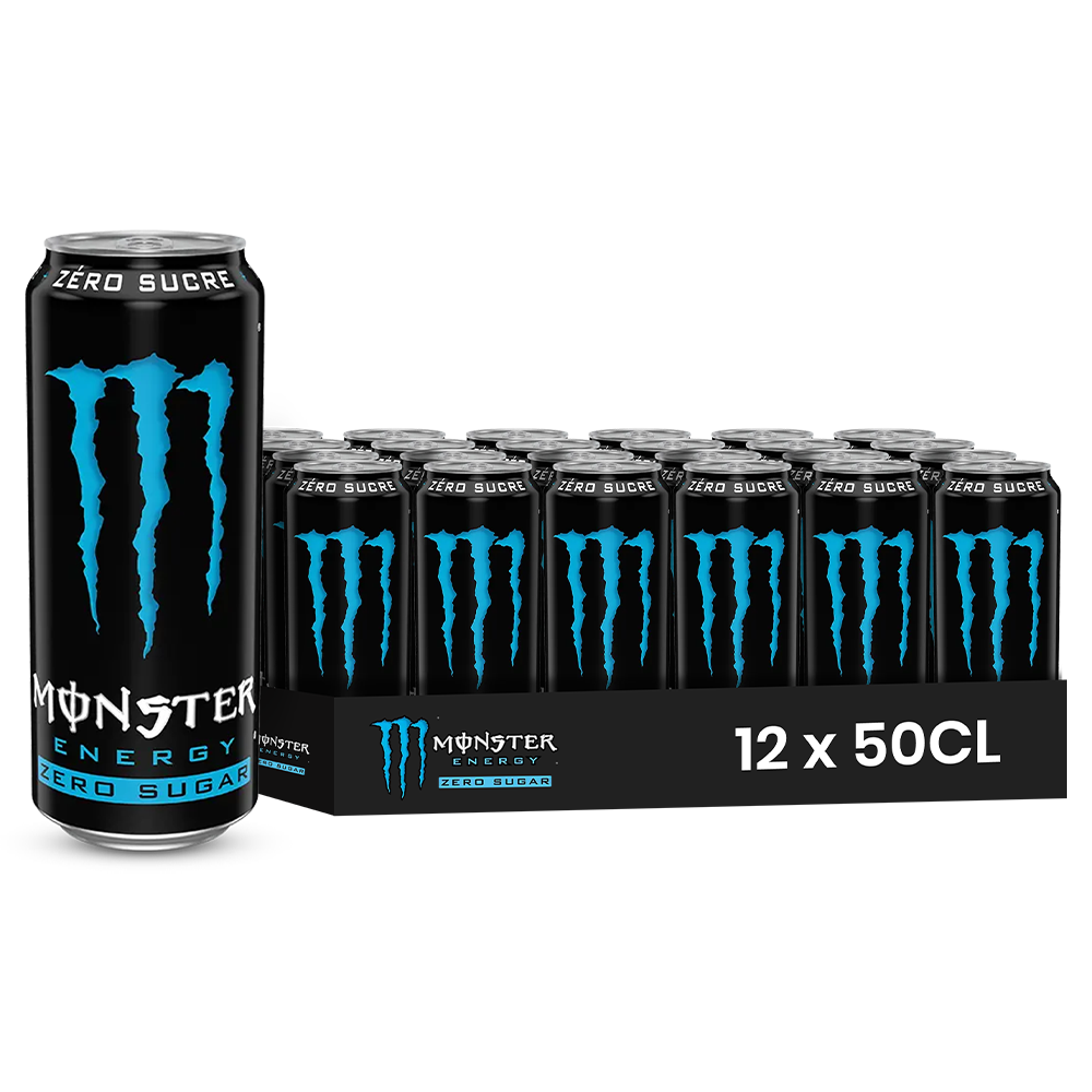 Monster Energy Zero Sucre Pack 12 x 50CL – Énergie Sans Sucre Puissante