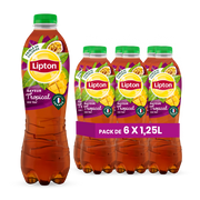 Lipton Ice Tea Tropical Pack 6 x 1,25L – Thé Glacé Saveur Tropicale