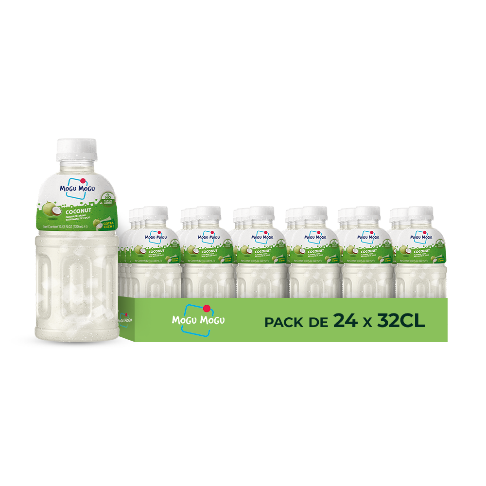 Mogu Mogu Coconut – Pack de 24 x 32CL | Boisson Noix de Coco avec Morceaux