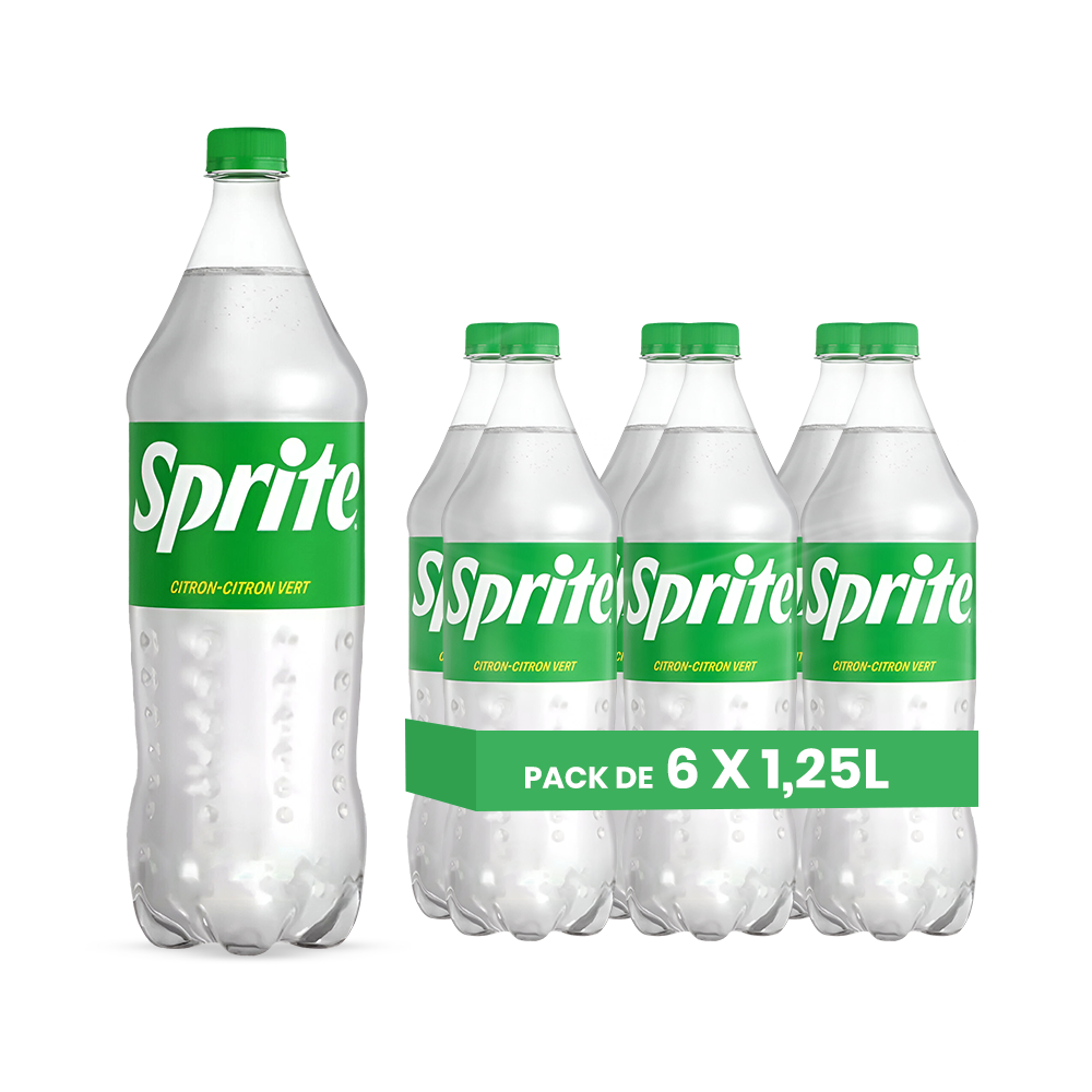 Sprite Citron - Citron Vert Pack 6 x 1,25L – Bouteilles Soda Citron Vert