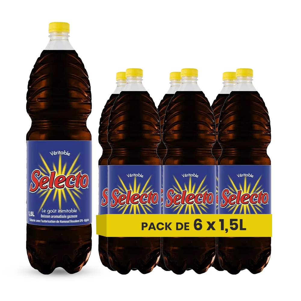 Selecto – Pack de 6 Bouteilles (6 x 1,5L) | Le Goût Inimitable d’Algérie