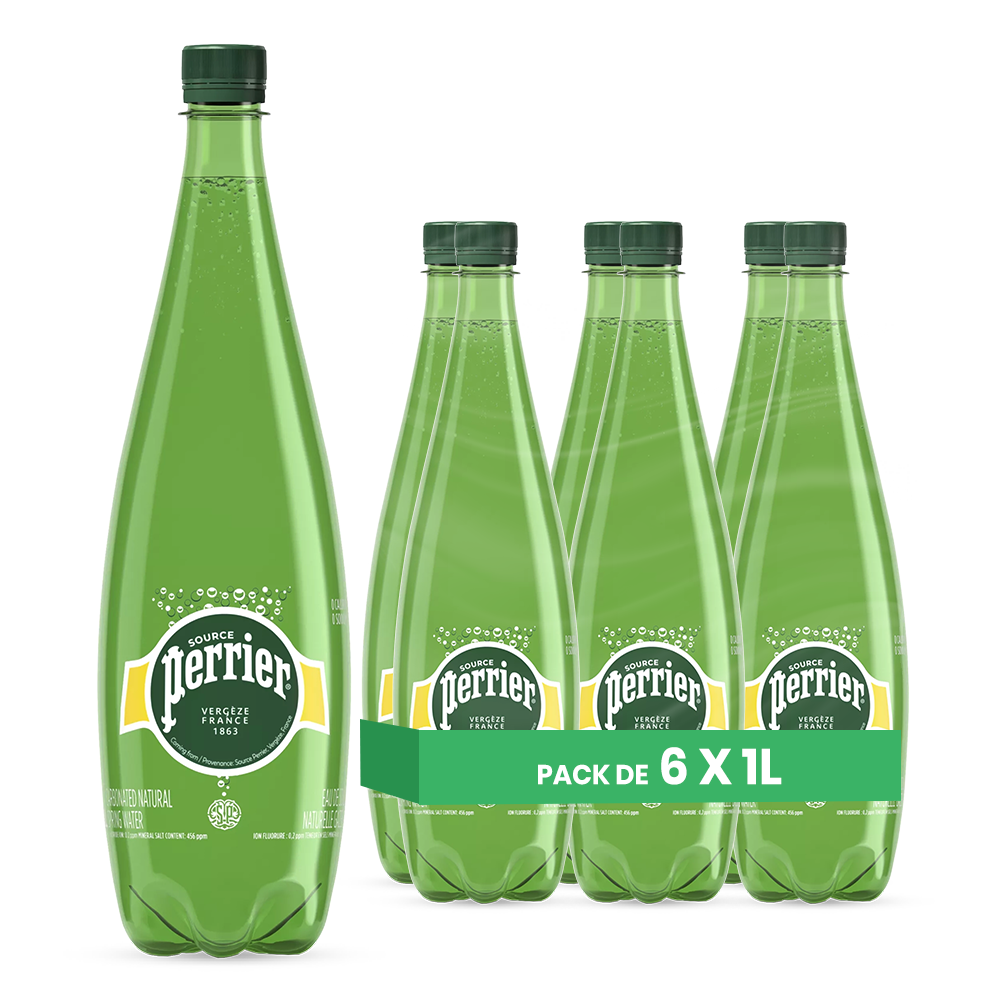 Eau Perrier Pack 6 x 1L – Grand Format Eau Gazeuse