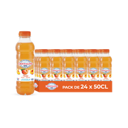 Cristaline Pêche – Pack de 24 Bouteilles (24 x 50cl) | Eau Aromatisée Goût Pêche
