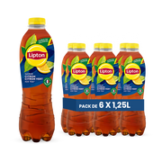 Lipton Ice Tea Citron & Citron Vert Pack 6 x 1,25L – Boisson Thé Saveur Citron Vert
