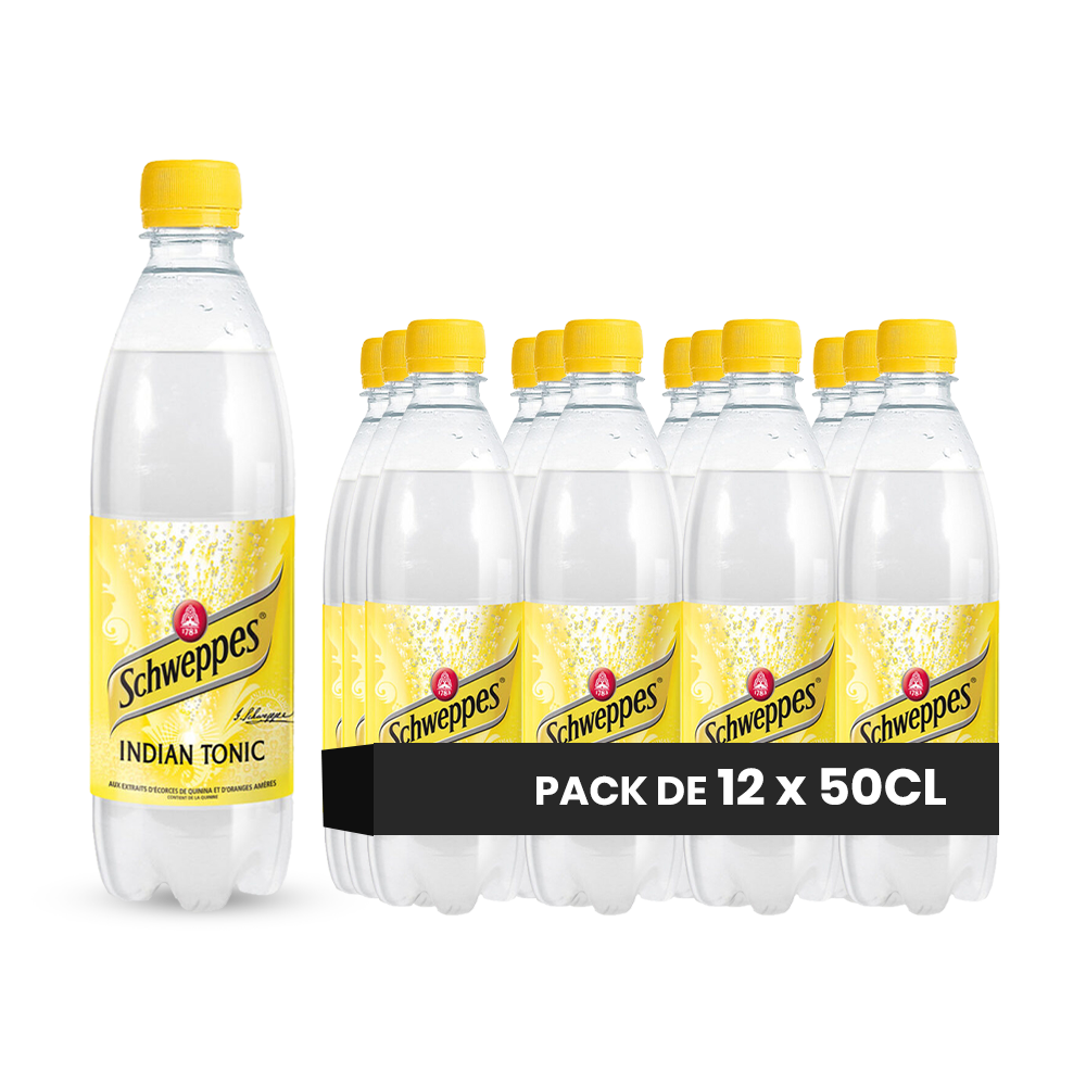Schweppes Indian Tonic VP – Pack of 12 Bottles 50CL | Indian Tonic Water