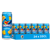 Tropico Saveur Orange & Ananas – Pack de 24 Canettes 33CL | Boisson Tropicale Gazeuse