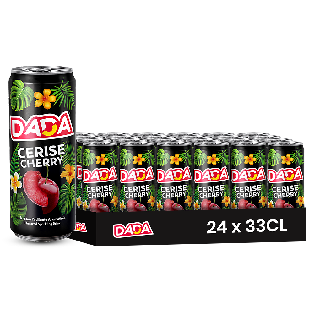 Dada Cerise – Pack de 24 Canettes (24 x 33cl) | Soda Fruité Saveur Cerise