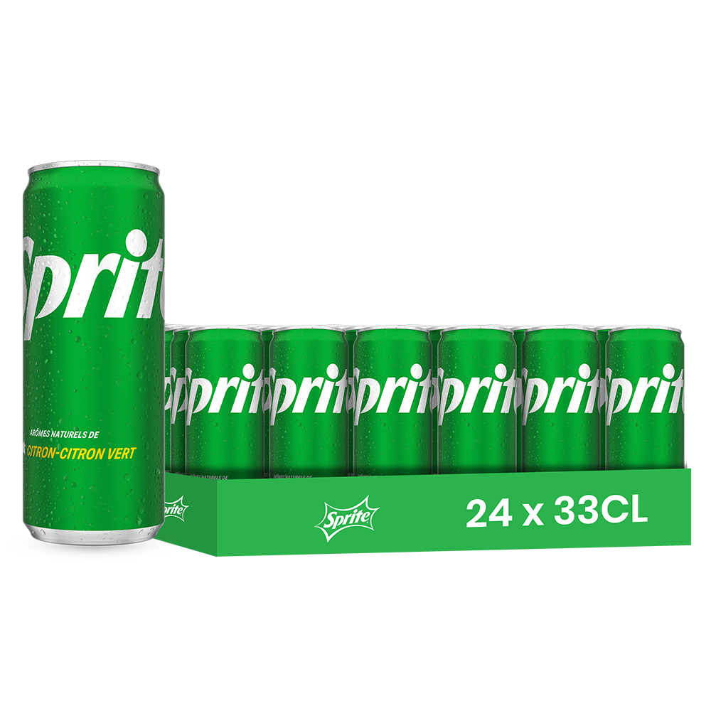 Sprite Goût Original Pack 24 x 33CL – Canettes Soda Citron Classique