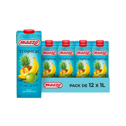 Maaza Tropical – Pack de 12 Bouteilles (12 x 1L) | Cocktail Tropical Multivitaminé