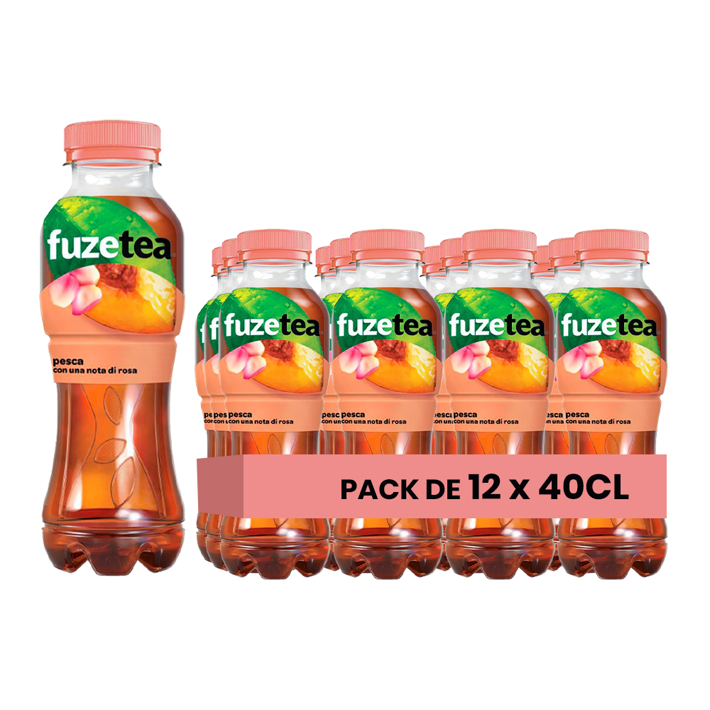 Fuze Tea Pêche – Pack de 12 Bouteilles (12 x 40cl) | Format Pratique à emporter