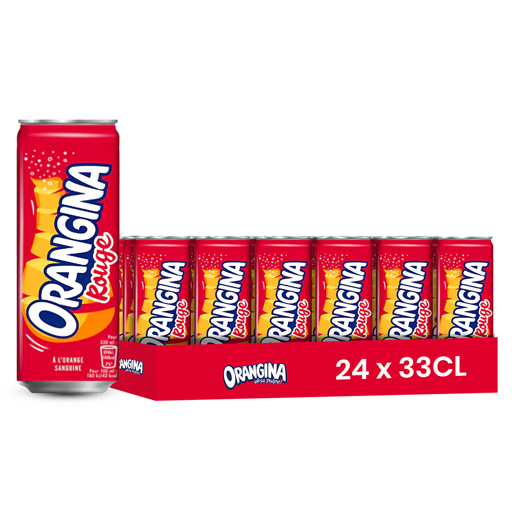 Orangina Rouge Pack 24 x 33CL – Boisson Gazeuse Orange Sanguine