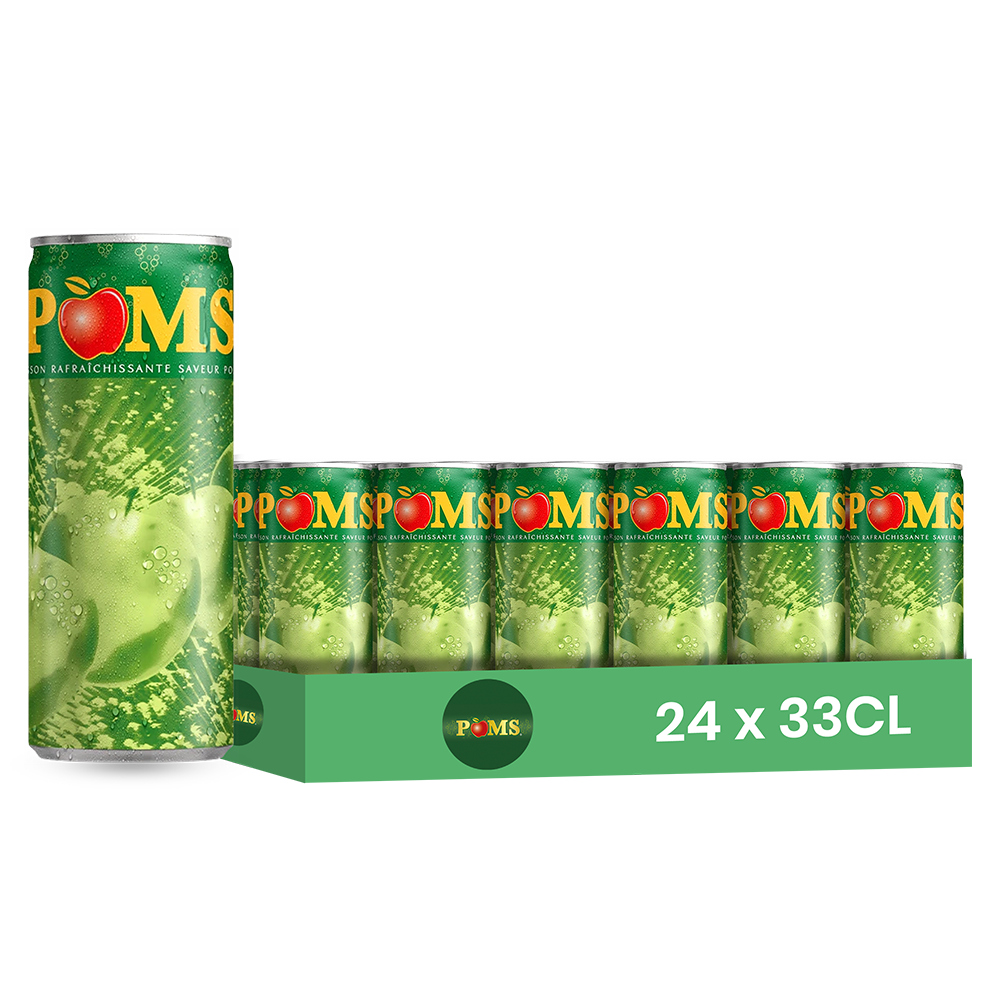 Poms Slim Pack 24 x 33CL – Apple Fizzy Drink