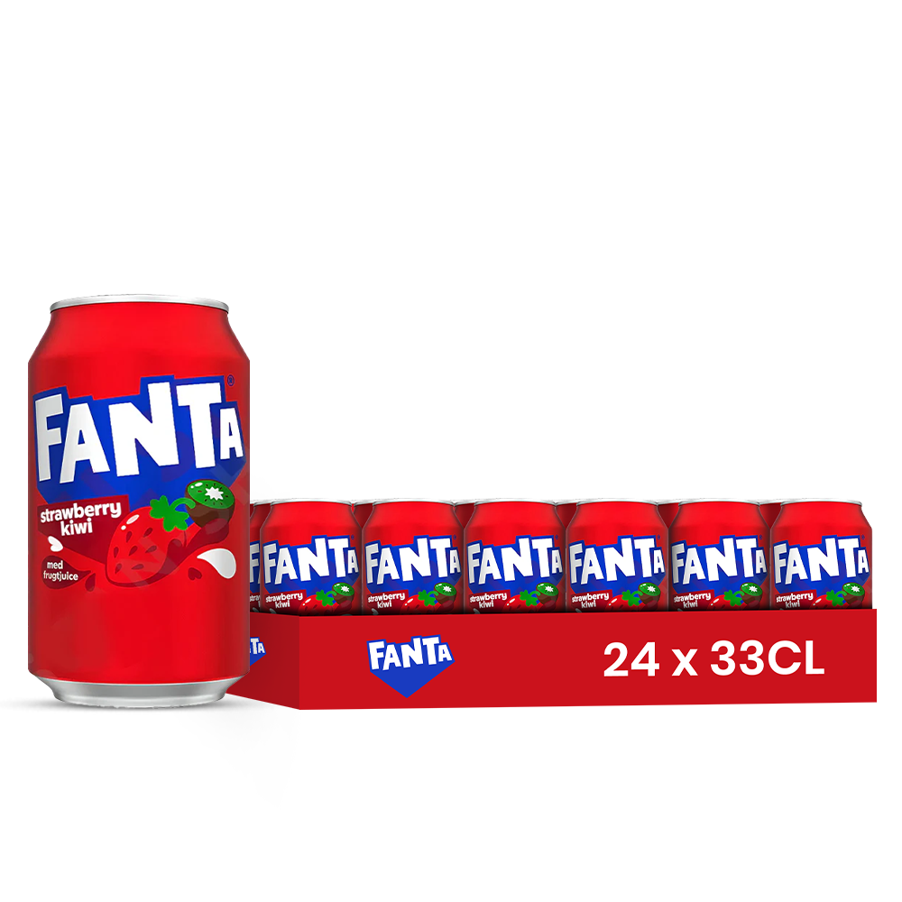 Fanta Strawberry & Kiwi (DK) Pack 24 x 33CL – Soda Fraise & Kiwi