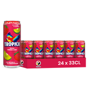 Tropico Strawberry &amp; Kiwi Flavor – 24-Pack 33CL Cans | Refreshing Fruity Drink