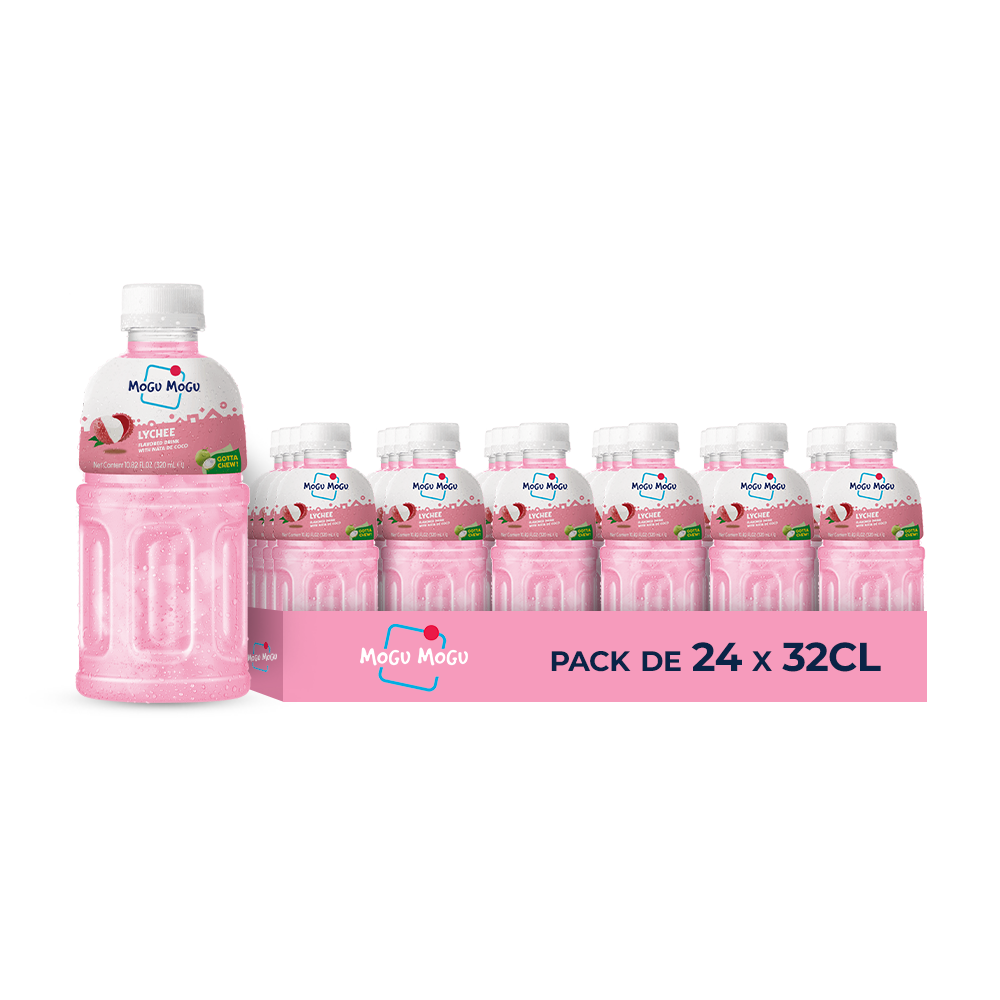 Mogu Mogu Lychee – Pack de 24 x 32CL | Boisson Saveur Litchi