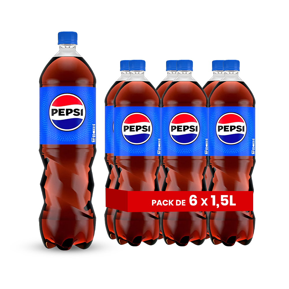 Pepsi Pack 6 x 1,5L – Bouteilles de Soda Familial