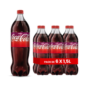 Coca-Cola Cerise (EU) – Pack de 6 Bouteilles (6 x 1,5L) | Saveur Cherry Unique