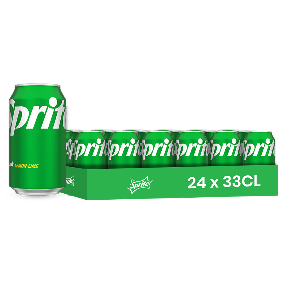 Sprite (DK) – Pack de 24 Canettes (24 x 33cl) | Citron-Lime Rafraîchissant