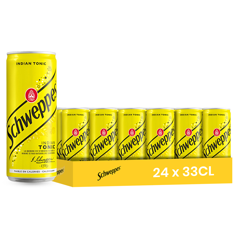 Schweppes Tonic – Pack of 24 Cans 33CL | Refreshing Tonic Water