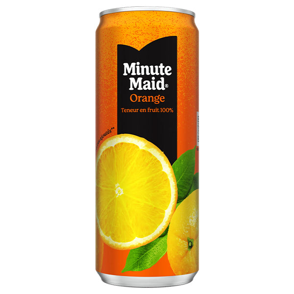 Minute Maid Orange – 24 Can Pack (24 x 33cl) 100% Pure Orange