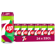 7UP Cherry – Pack de 24 Canettes (24 x 33cl) | Saveur Cerise Gazeuse