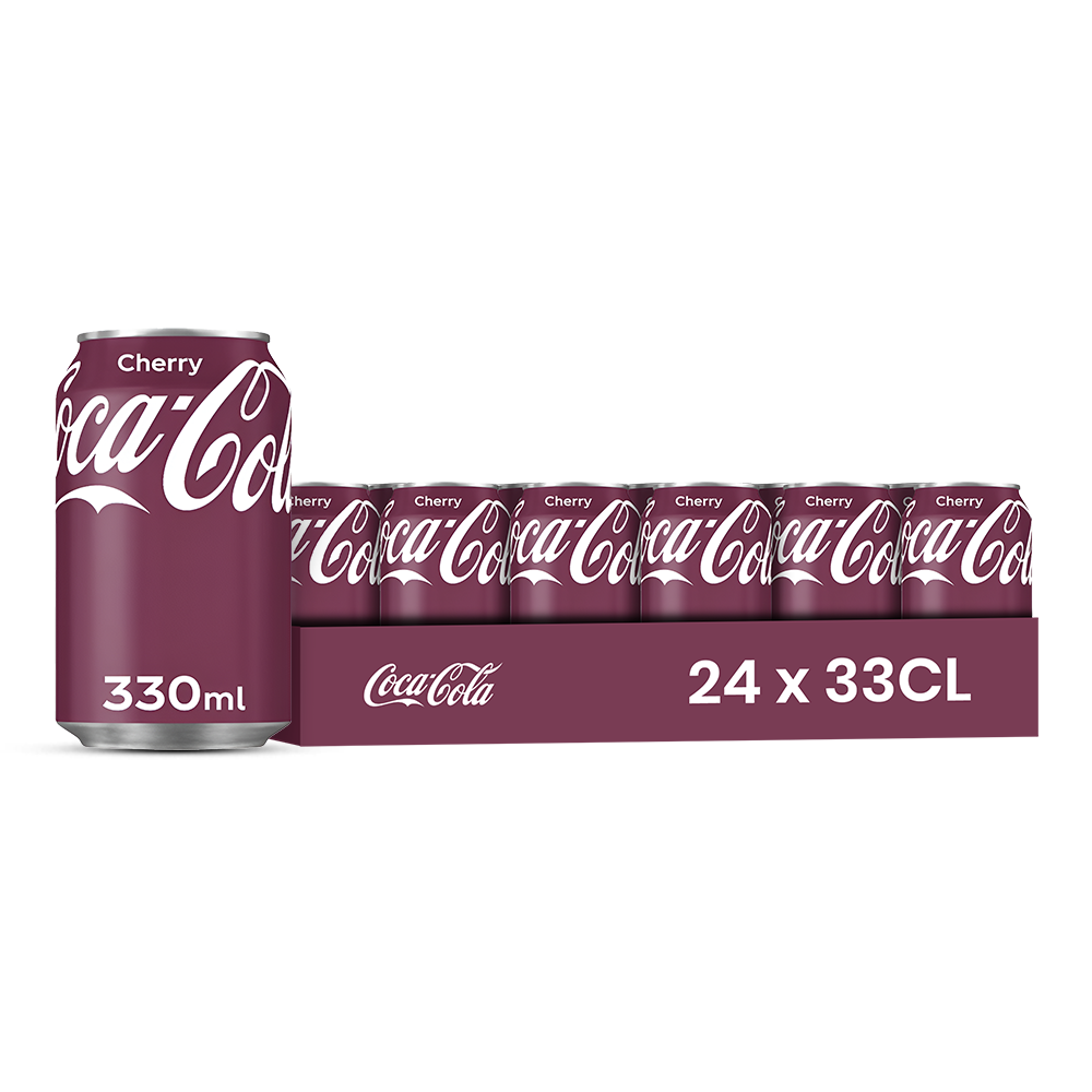 Coca Cola Cherry (DK) Pack 24 x 33CL – Soda Cerise Canettes