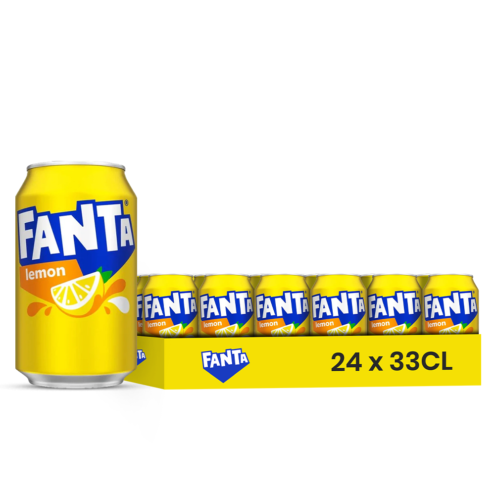 Fanta Lemon (DK) Pack 24 x 33CL – Canettes Soda Saveur Citron