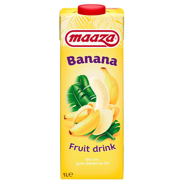 Maaza Banane – Pack de 12 Bouteilles (12 x 1L) | Jus Épais & Doux