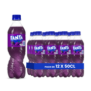 Fanta Grape Zero (EU) – Pack de 12 Bouteilles (12 x 50cl) | Saveur Raisin Sans Sucres