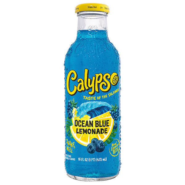 Calypso Ocean Blue Lemonade – Pack de 12 Bouteilles 473ML | Limonade Saveur Océan Bleu