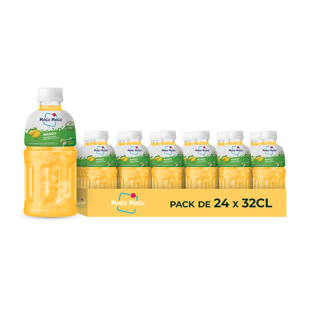 Mogu Mogu Mango – Pack de 24 x 32CL | Boisson Mangue avec Morceaux
