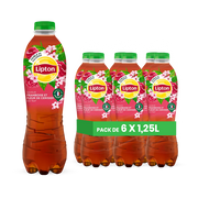 Lipton Ice Tea Framboise & Fleur de Cerisier Pack 6 x 1,25L – Thé Glacé Floral