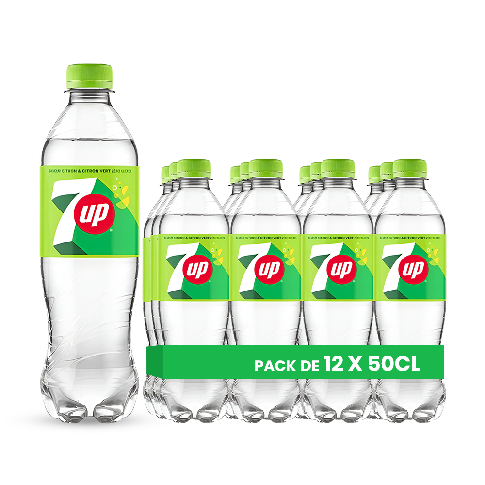 7UP Citron & Citron Vert Pack 12 x 50CL – Soda Gazeux Rafraîchissant