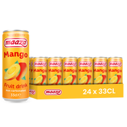 Maaza Mangue Canette Sleek – Pack de 24 x 33CL | Boisson Fruitée à la Mangue