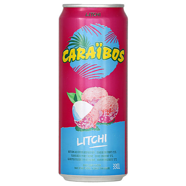 Caraïbos Litchi – Pack de 24 Canettes (24 x 33cl) | Boisson Délicate & Sucrée