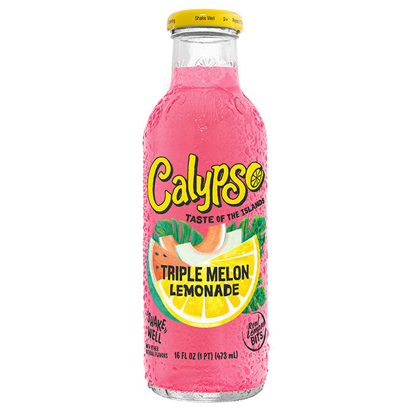 Calypso Triple Melon Lemonade – Pack de 12 Bouteilles 473ML | Limonade Trois Melons