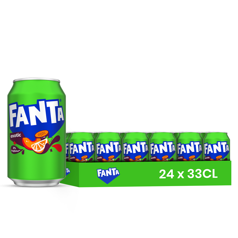 Fanta Exotique (DK) Pack 24 x 33CL – Canettes Soda Saveur Exotique