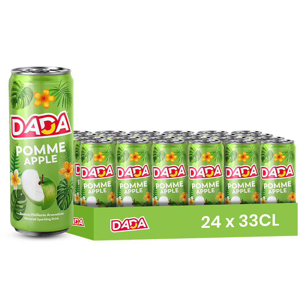 Dada Pomme – Pack de 24 Canettes (24 x 33cl) | Soda Goût Pomme Acidulée