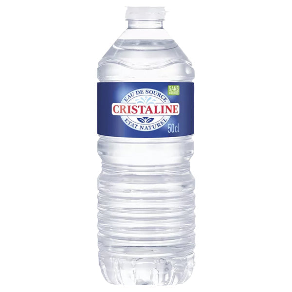 Eau Cristaline – Pack de 24 Bouteilles (24 x 50cl) | Eau de Source Pure au Format Pratique
